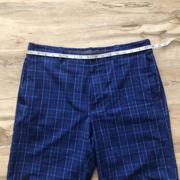 Ben Hogan Blue Flat Front Shorts Classic Style - Picture 2 of 5